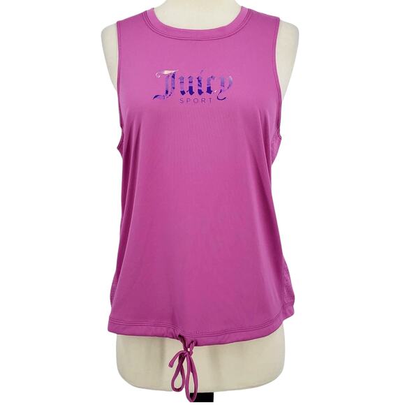 Juicy Couture Tops - SALE Juicy Couture Sort Perforated Logo Hologram Tank Top Large